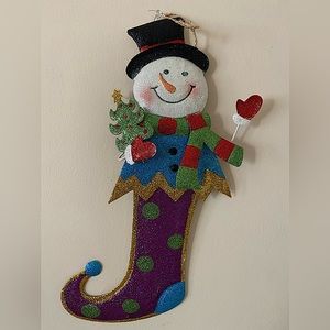 Snowman and Santa Christmas decor
